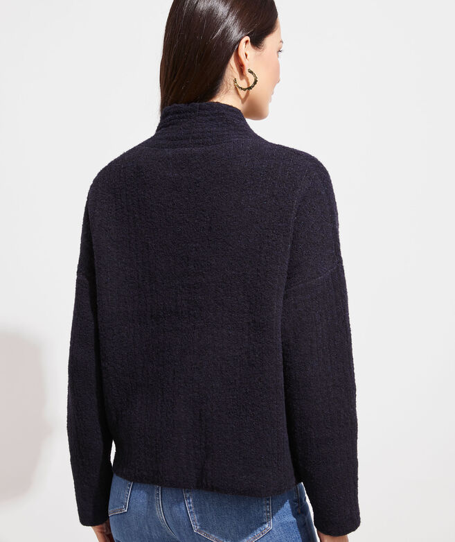 Cropped Open Front Sweater