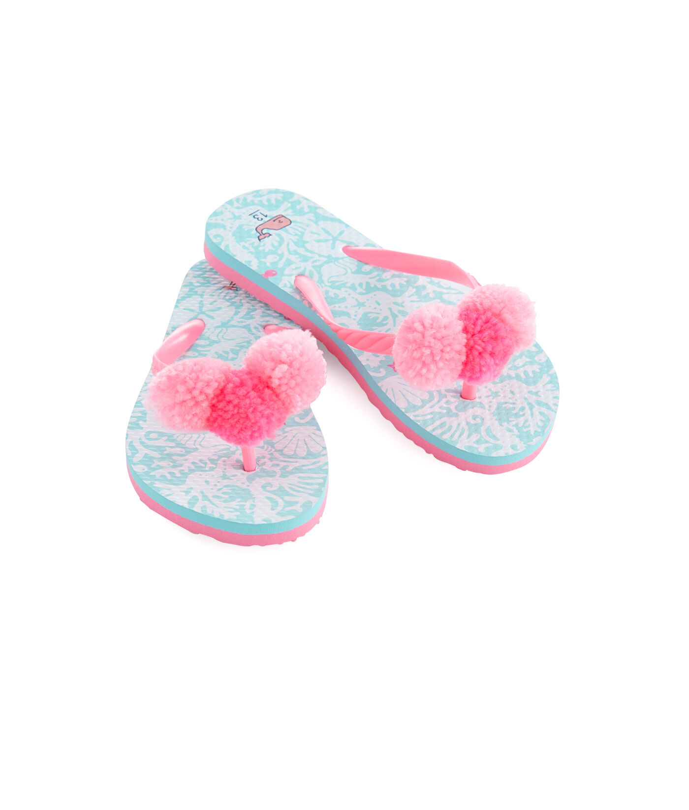pom pom flip flops