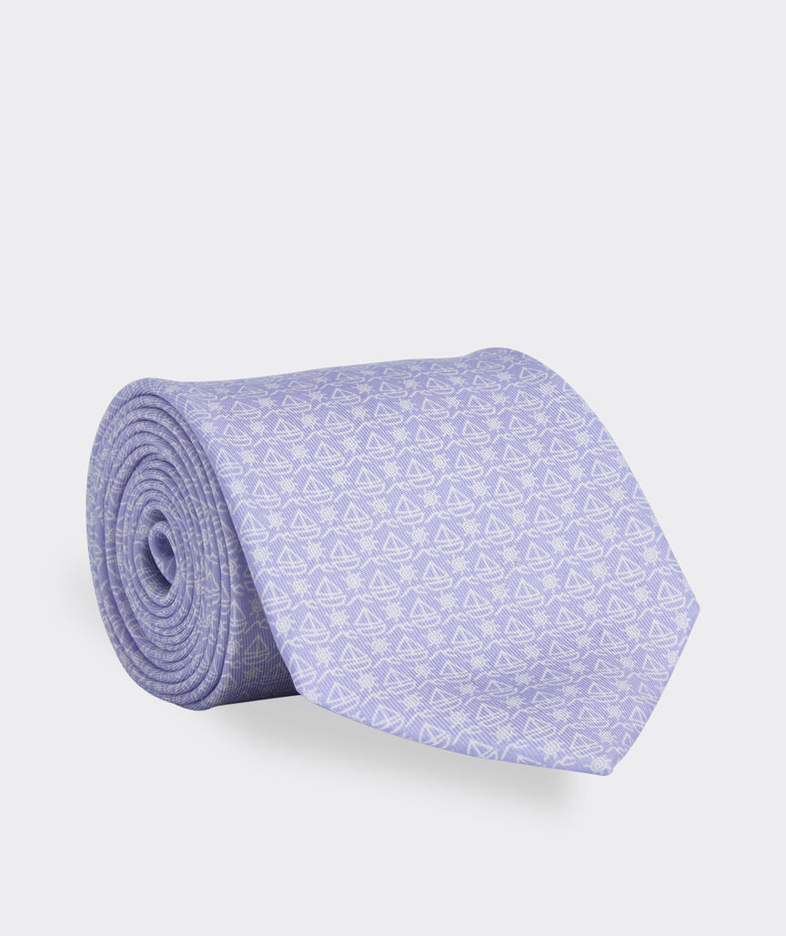 Simple Sailboat Silk Tie