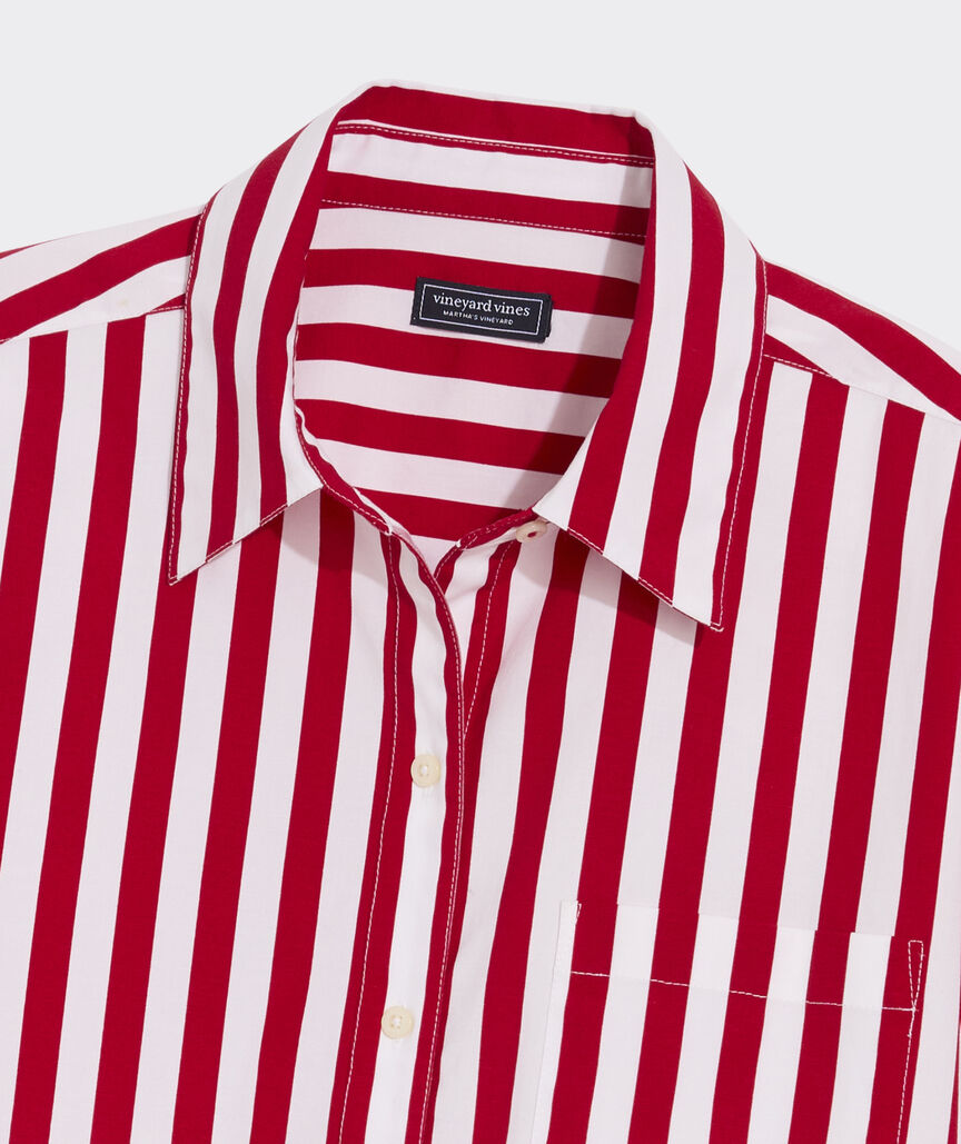 Birdie Cropped Button-Down