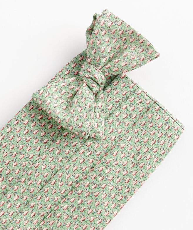 Men's Cummerbund Sets Flamingo Silk Bow Tie and Cummerbund Set for Men