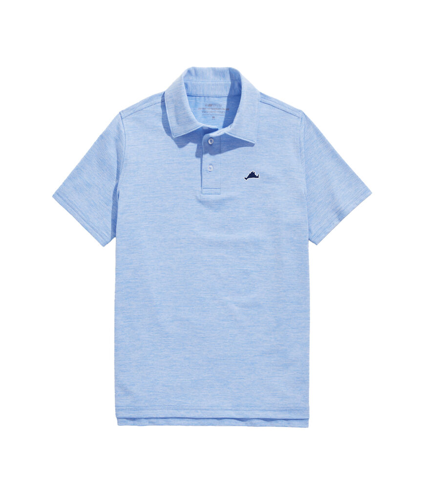 OUTLET Boys' Martha's Vineyard Performance St. Jean Stripe Sankaty Polo