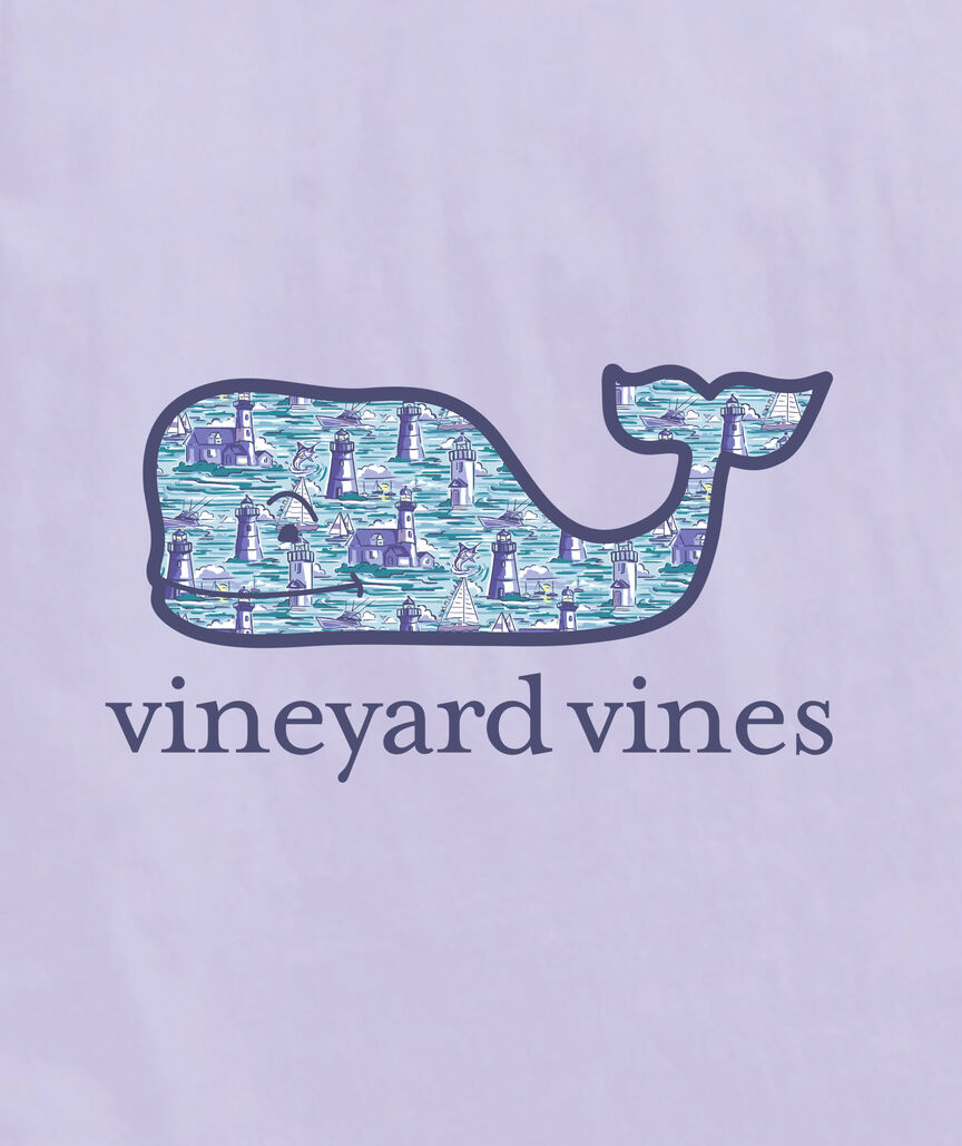 OUTLET Women's Lighthouse Scene Whale Short-Sleeve Tee