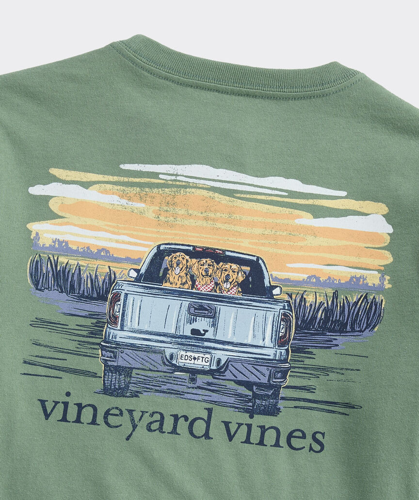 Boys' Pickup Truck Marsh Dogs Long-Sleeve Pocket Tee