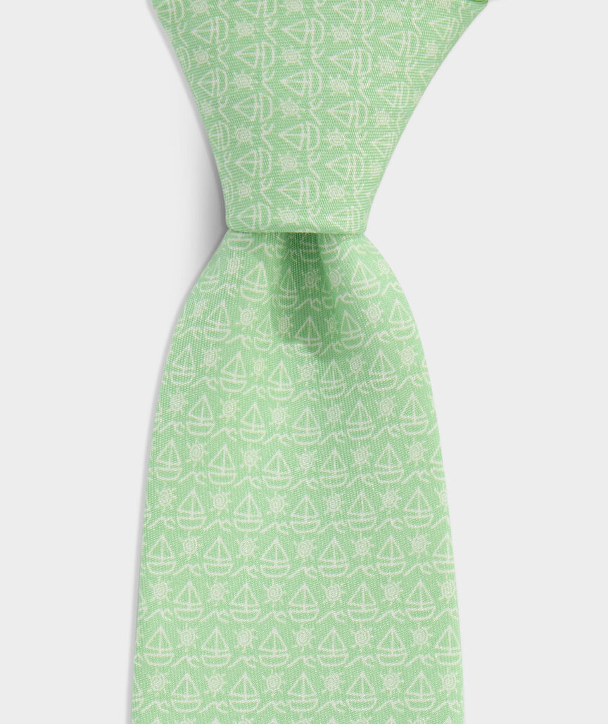 Boys' Sailboat Silk Tie