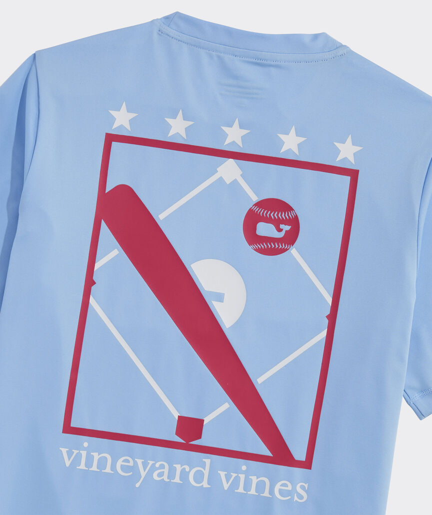 Boys' Baseball Bat and Stars Short-Sleeve Harbor Performance Tee