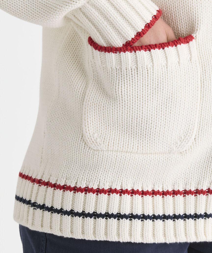 Americana Cotton Shawl Cardigan