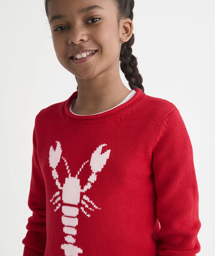 Girls' Katie Cotton Lobster Rollneck Sweater