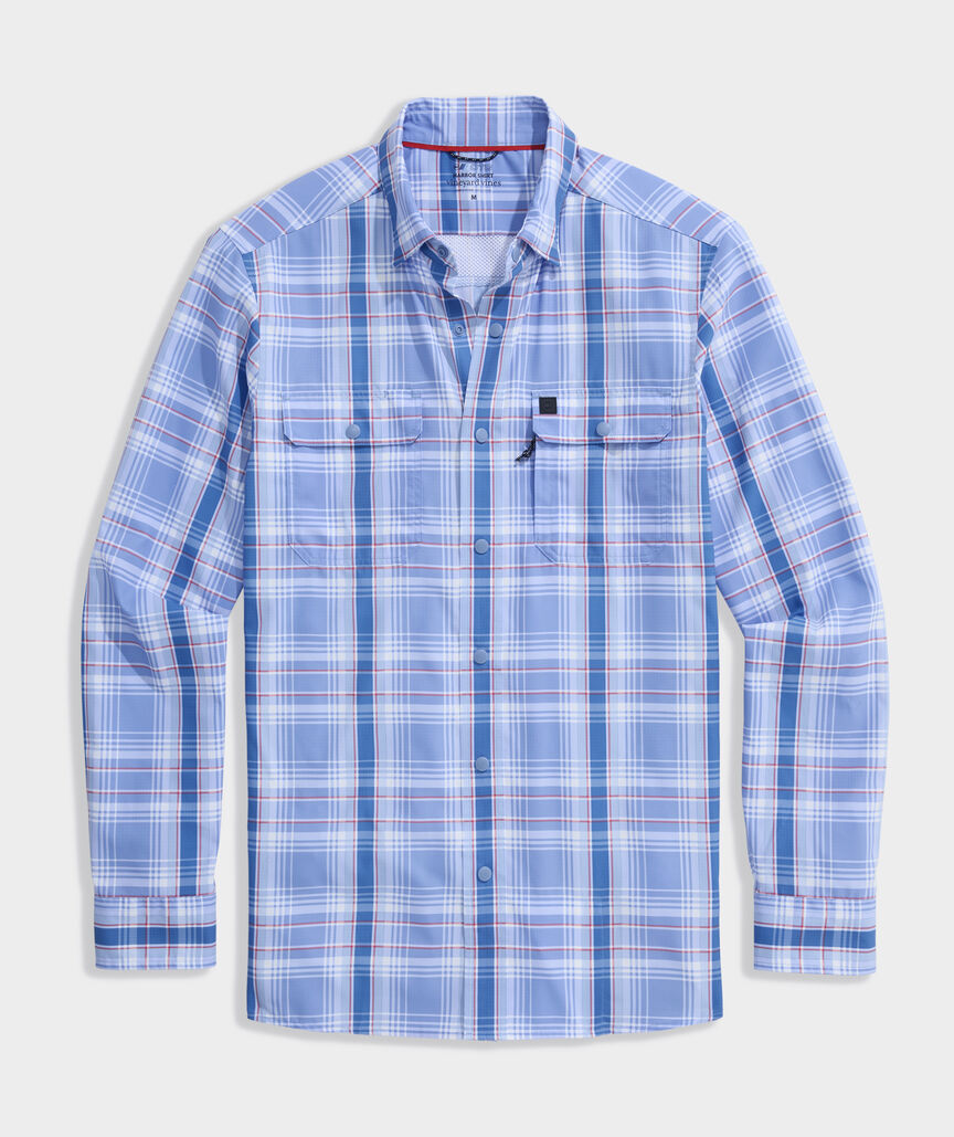 Sailfish Plaid Performance Harbor Shirt