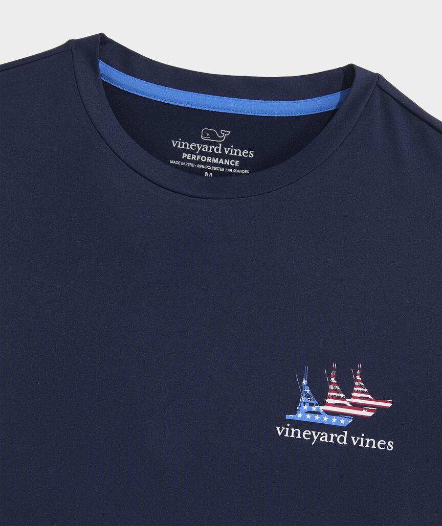 Performance Sportfisher USA Flag Long-Sleeve Harbor Tee