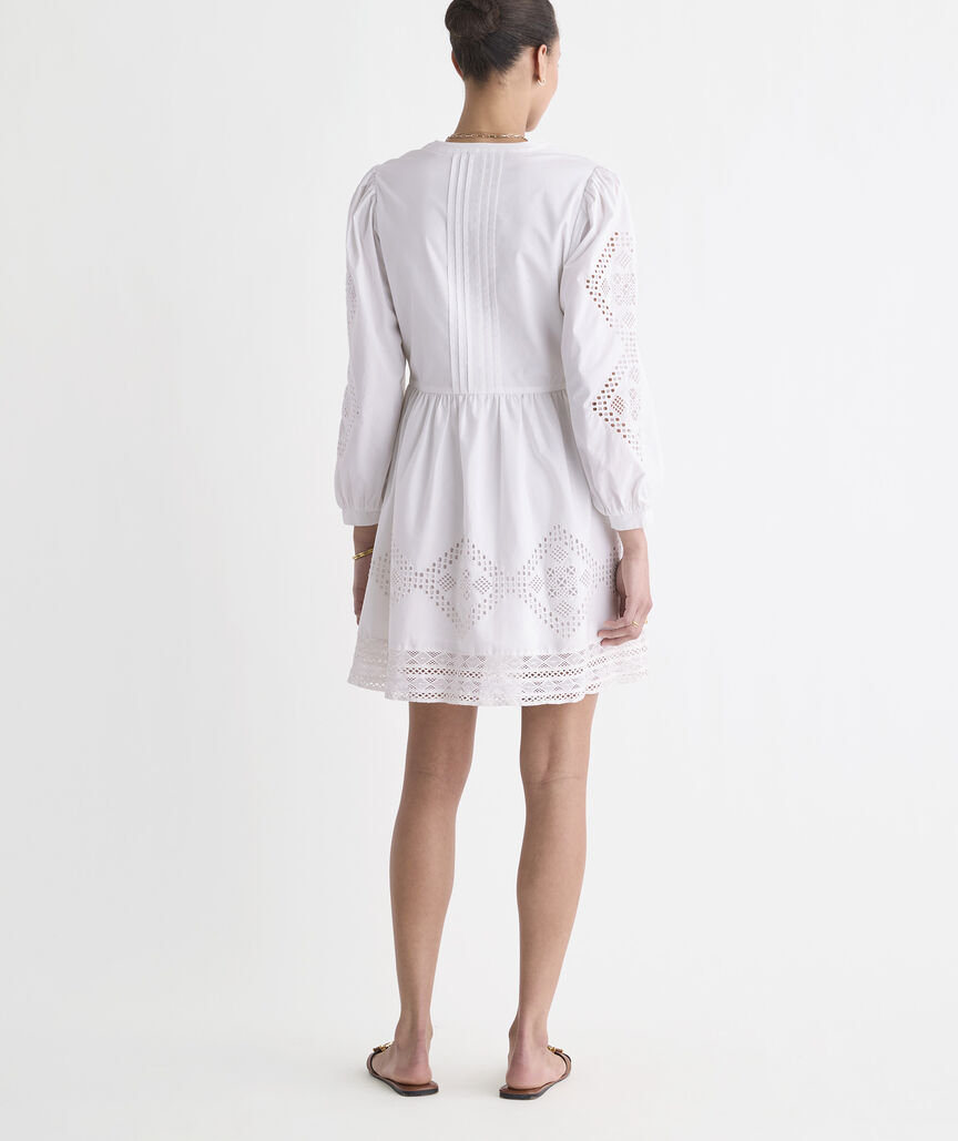 Nora Pintuck Eyelet Dress
