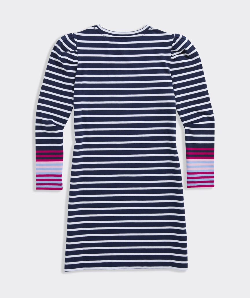 Girls' Puff-Sleeve Jersey Dress