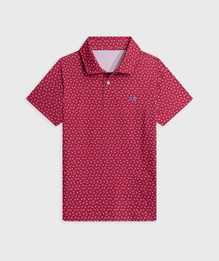OUTLET Boys' Americana Bomb Pop Performance Polo