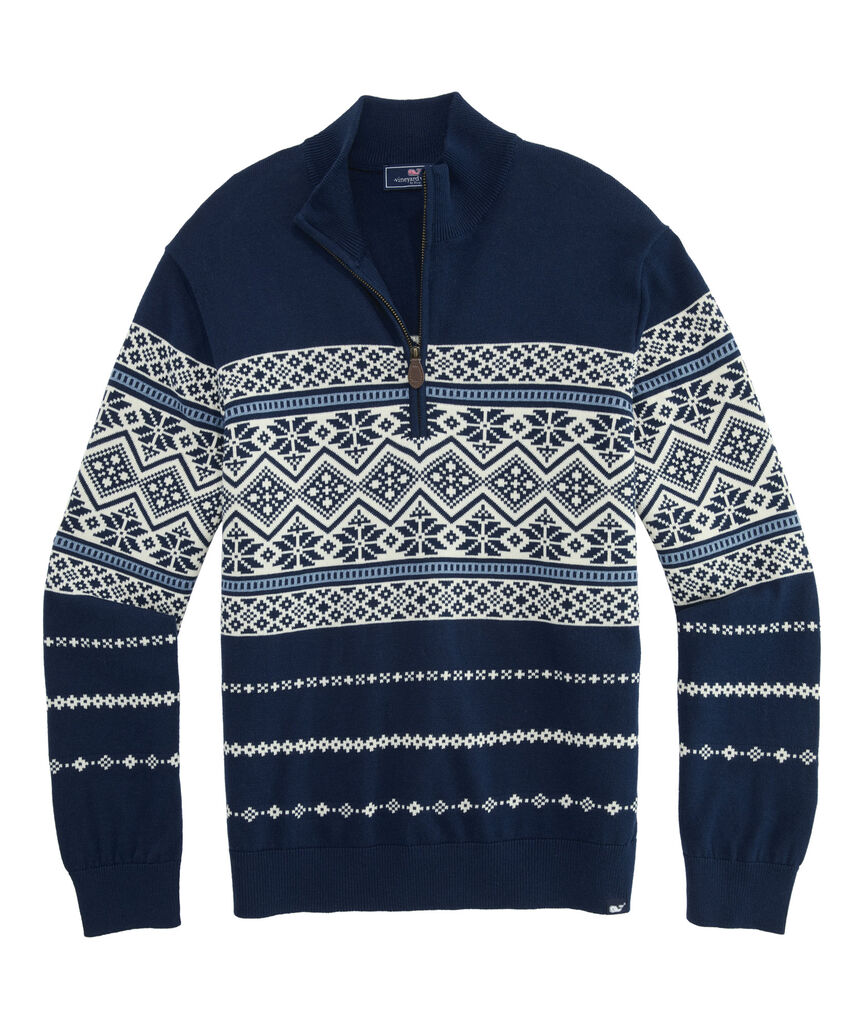 OUTLET Après Fairisle Quarter Zip Sweater