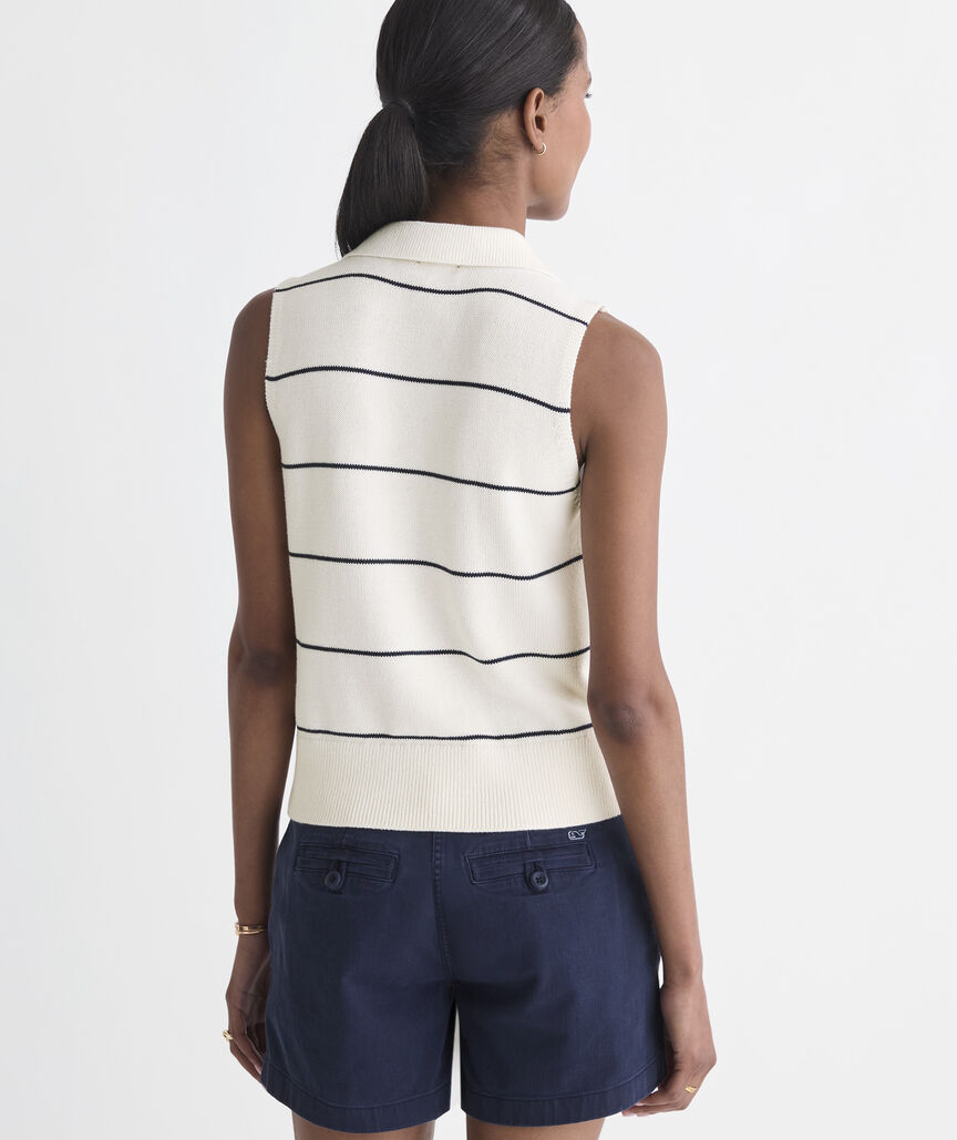 Katie Cotton Polo Sweater Tank