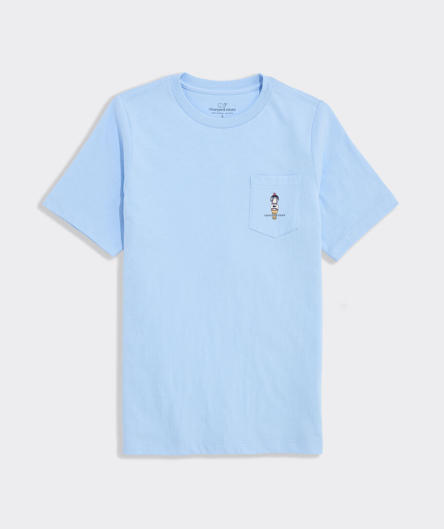 Boys' Baseball Ice Cream Cone Short-Sleeve Pocket Tee