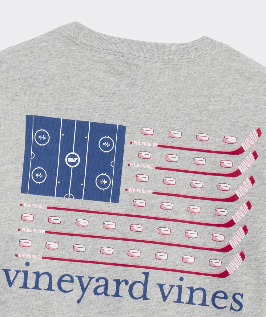 Boys' USA Hockey Flag Long-Sleeve Pocket Tee