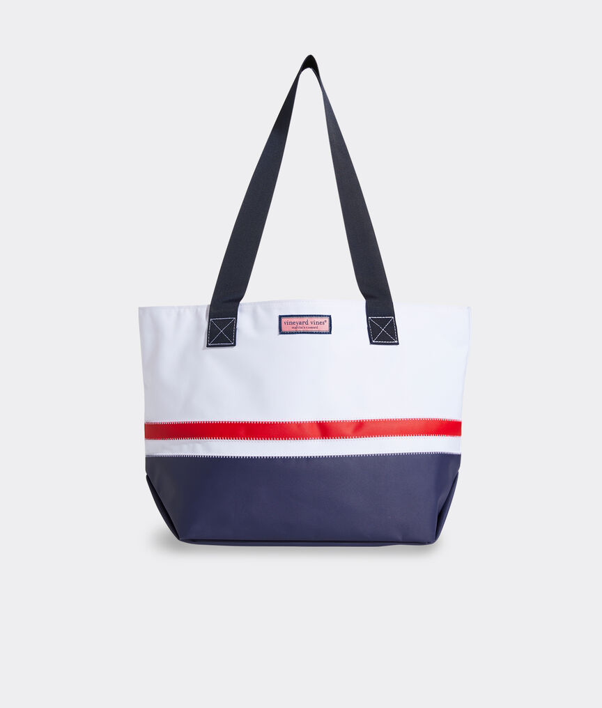 Striped Sailcloth Classic Tote Bag