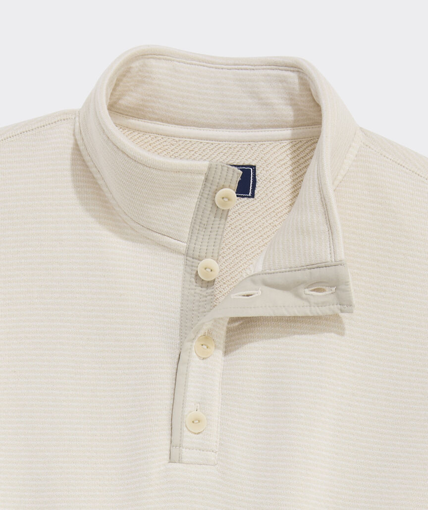 Tidal Terry Button Mockneck