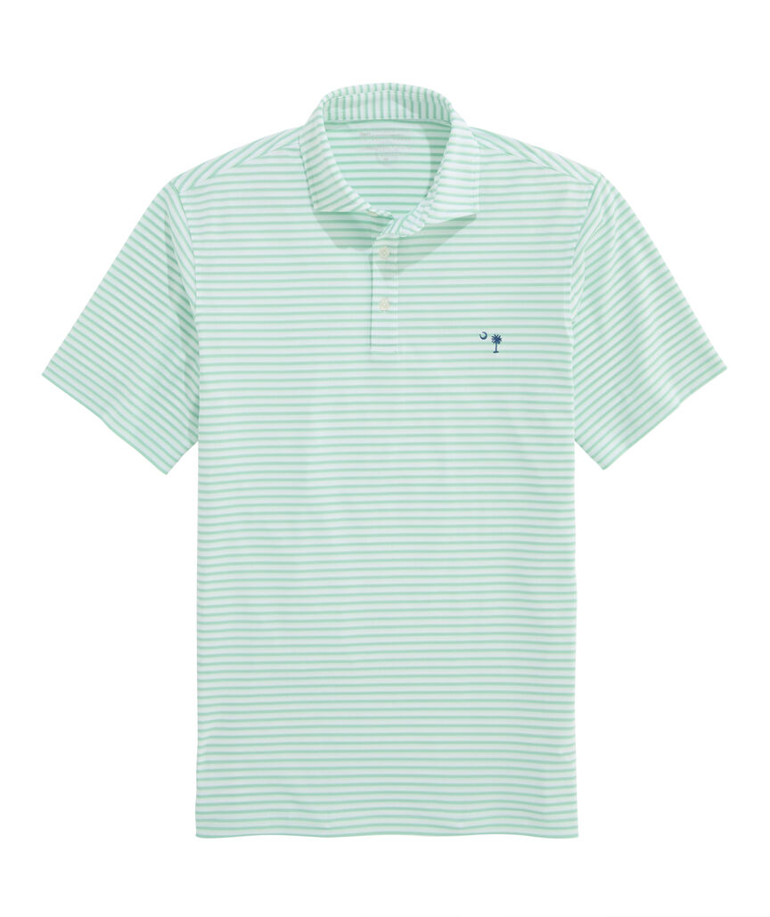 OUTET Performance South Carolina Striped Pique Polo