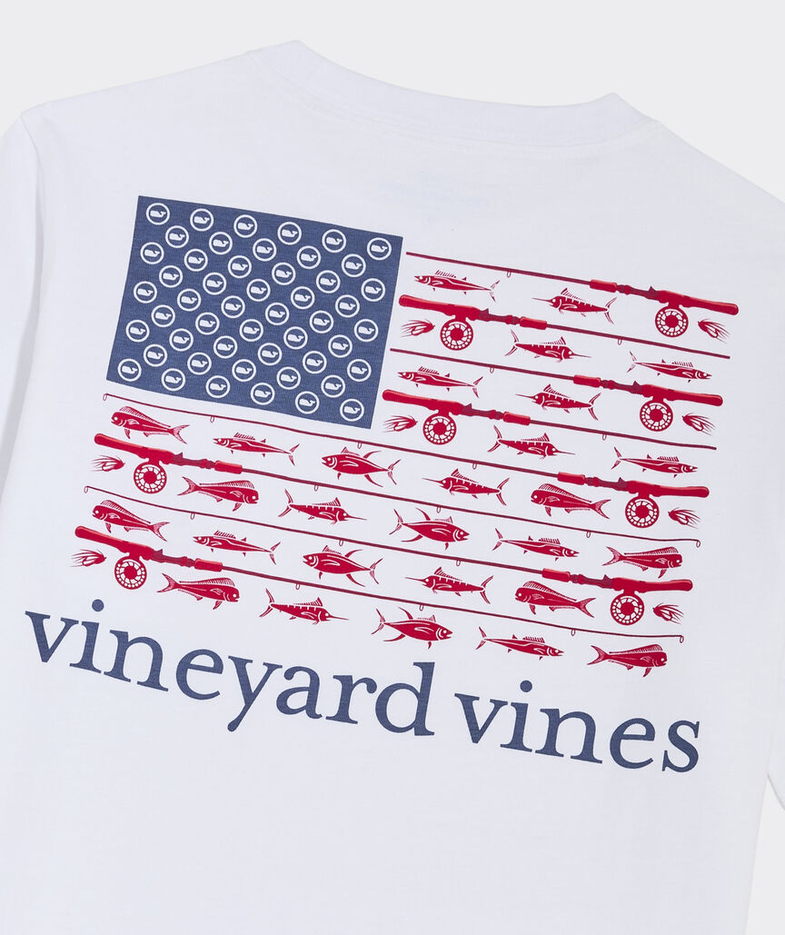 Boys' USA Reel Flag Short-Sleeve Pocket Tee