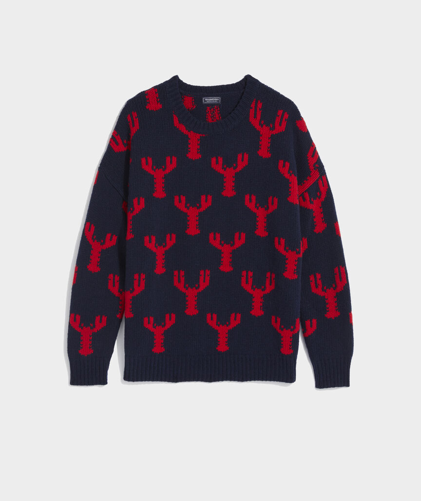 Lobster Fair Isle Crewneck Sweater