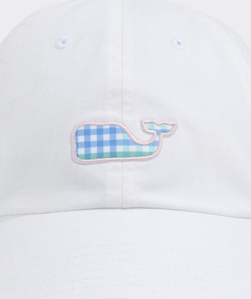 OUTLET Women's Plaid Whale Baseball Hat