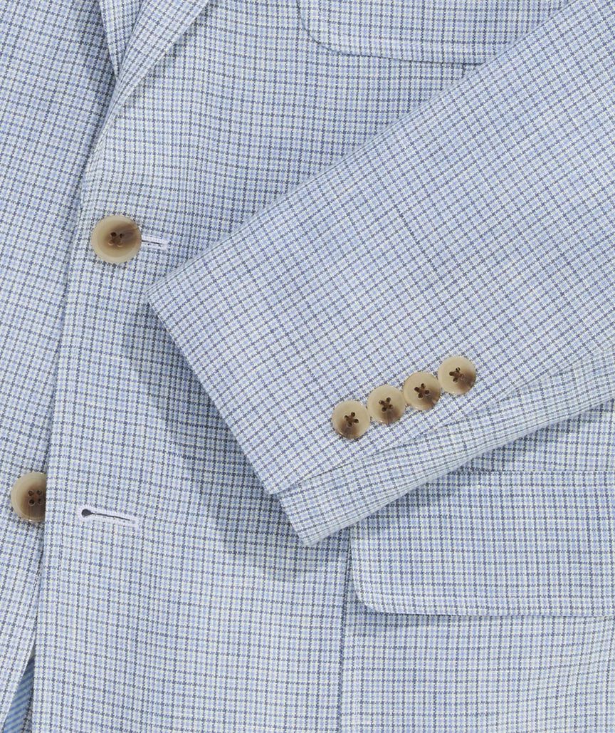 Blue Lagoon Tattersall Linen Vos Sport Coat