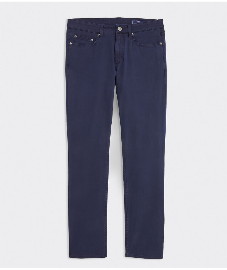 Garment-Dyed Twill 5-Pocket Pants