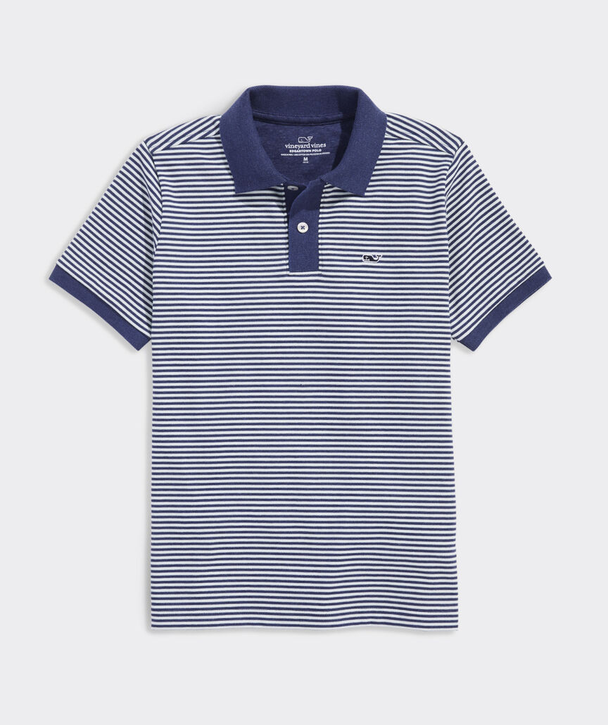 Boys' Striped Edgartown Pique Polo