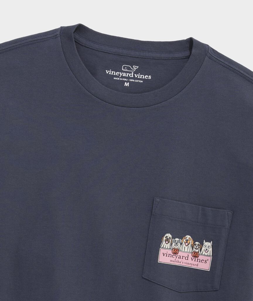 Ghost Pups Logo Box Long-Sleeve Pocket Tee