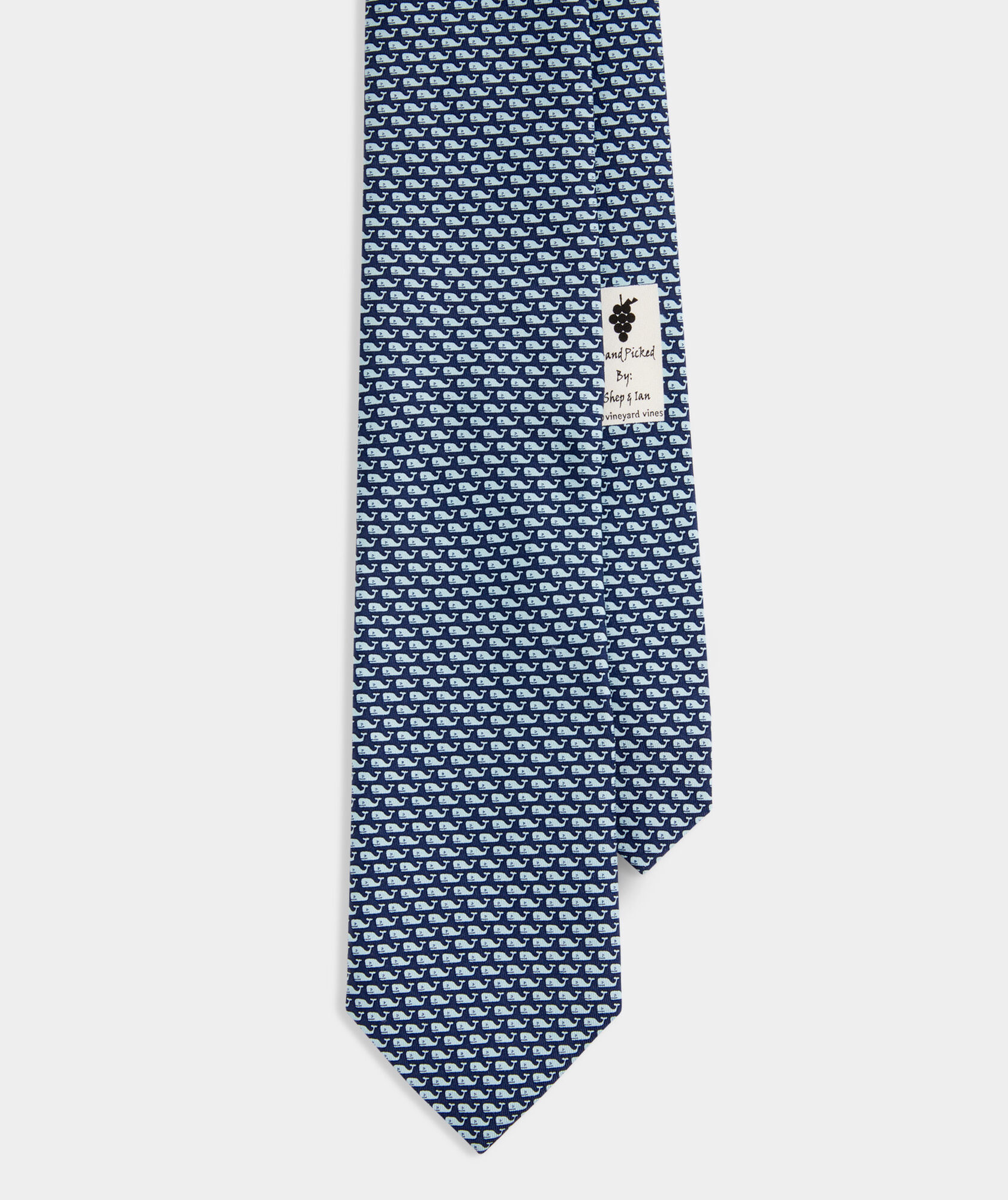 Men's Ties Vineyard Whale Printed Silk Tie for Men Vineyard Vines