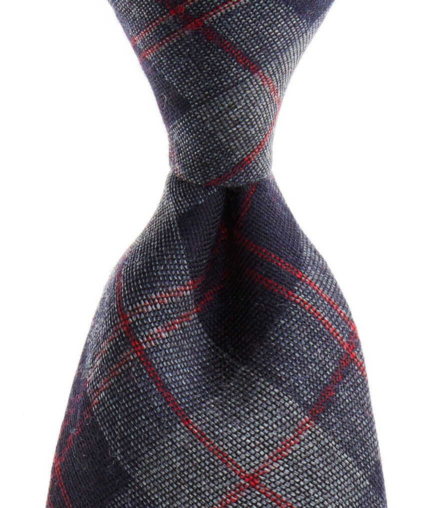 Gray Wool Woven Tie