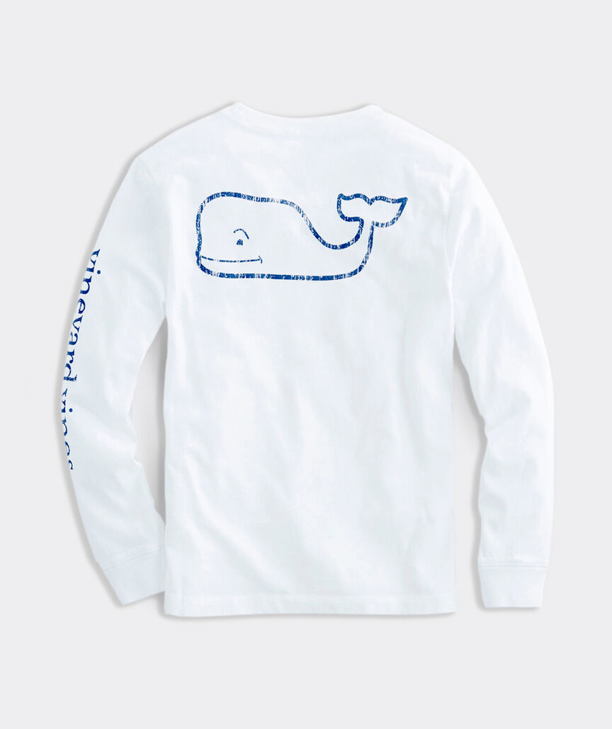 Boys' Vintage Whale Long-Sleeve Pocket Tee