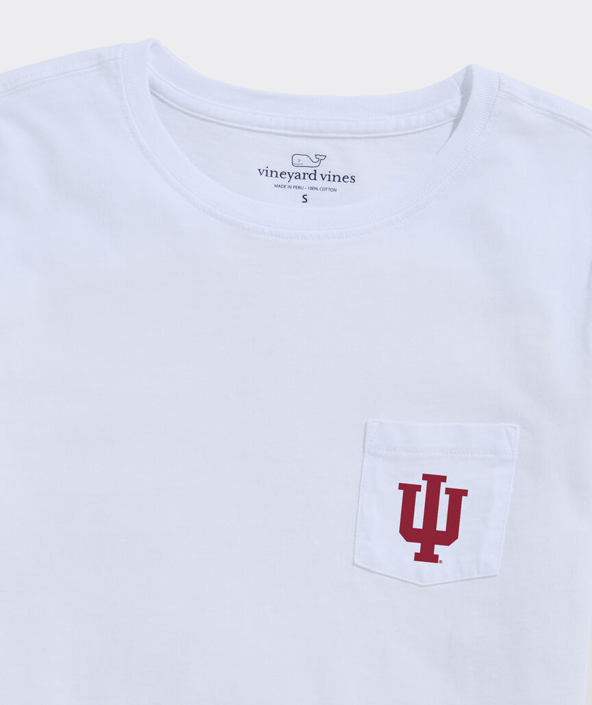 Indiana University Women's Football Whale Short-Sleeve Pocket Tee