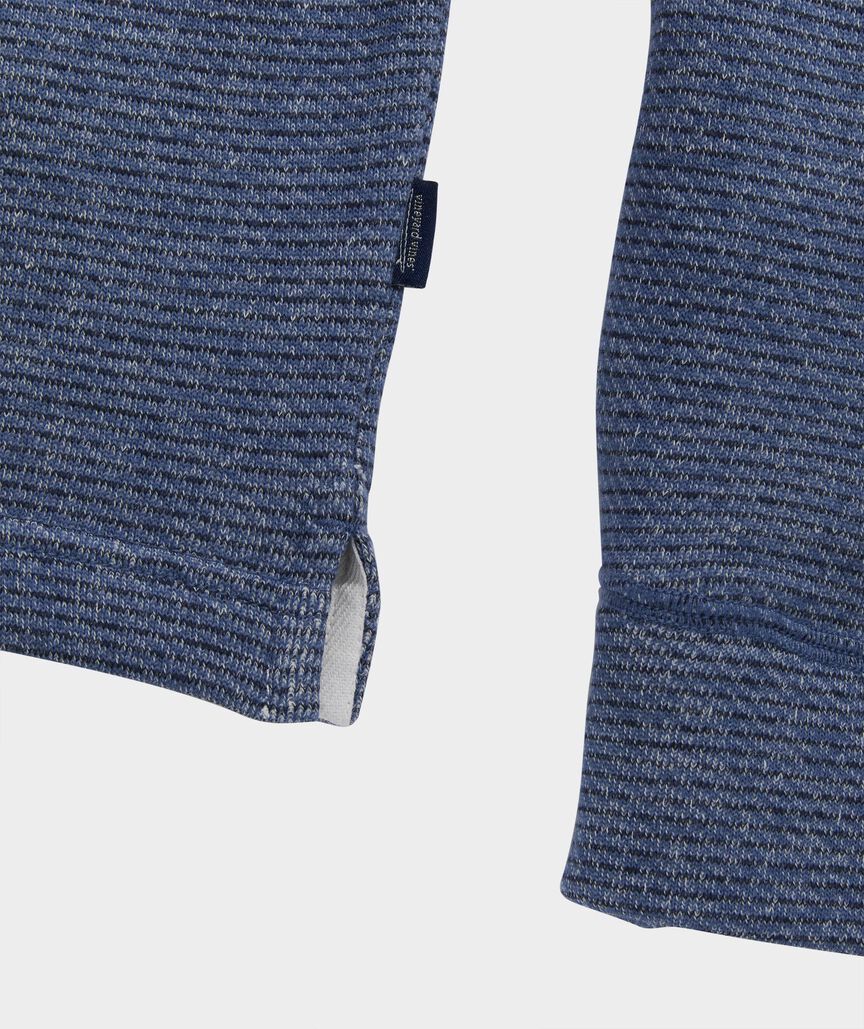 Tidal Terry Button Mockneck