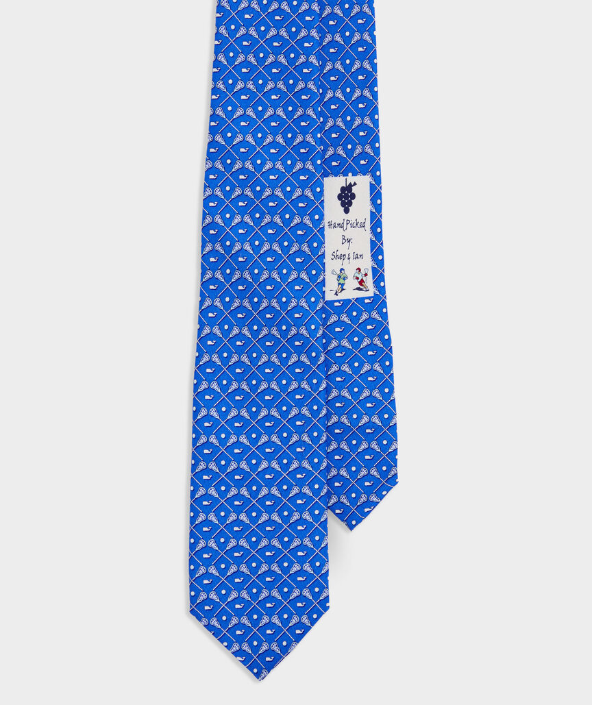 Boys' Crossed Lacrosse Sticks Silk Tie