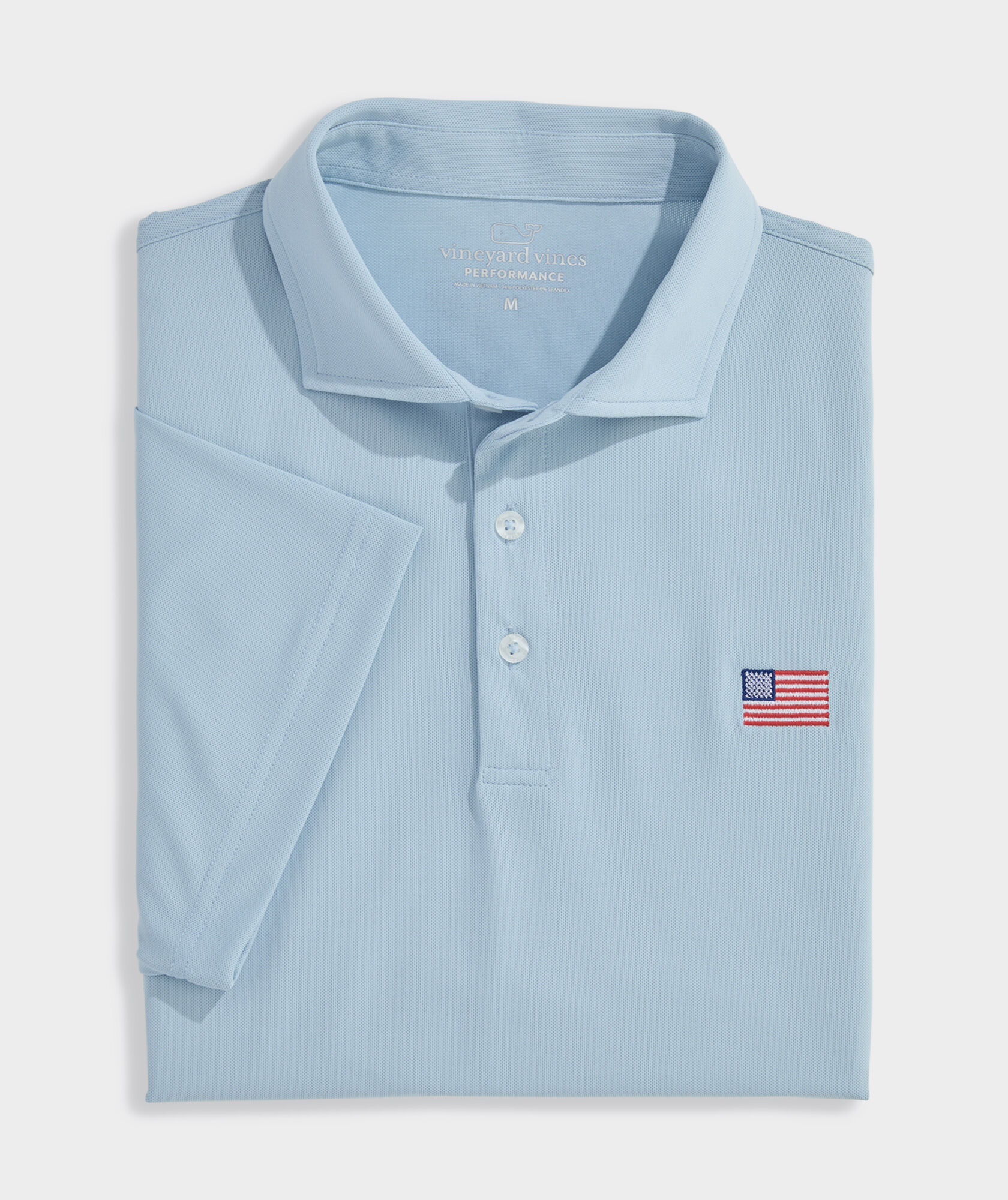 American Flag Performance Lightweight Pique Polo