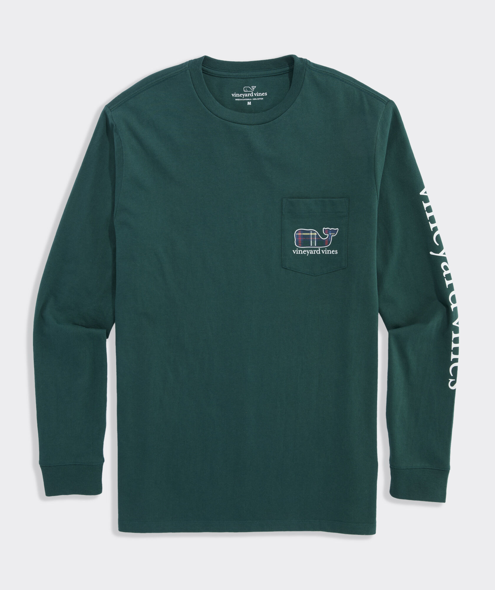 Plaid Whale Long-Sleeve Pocket Tee