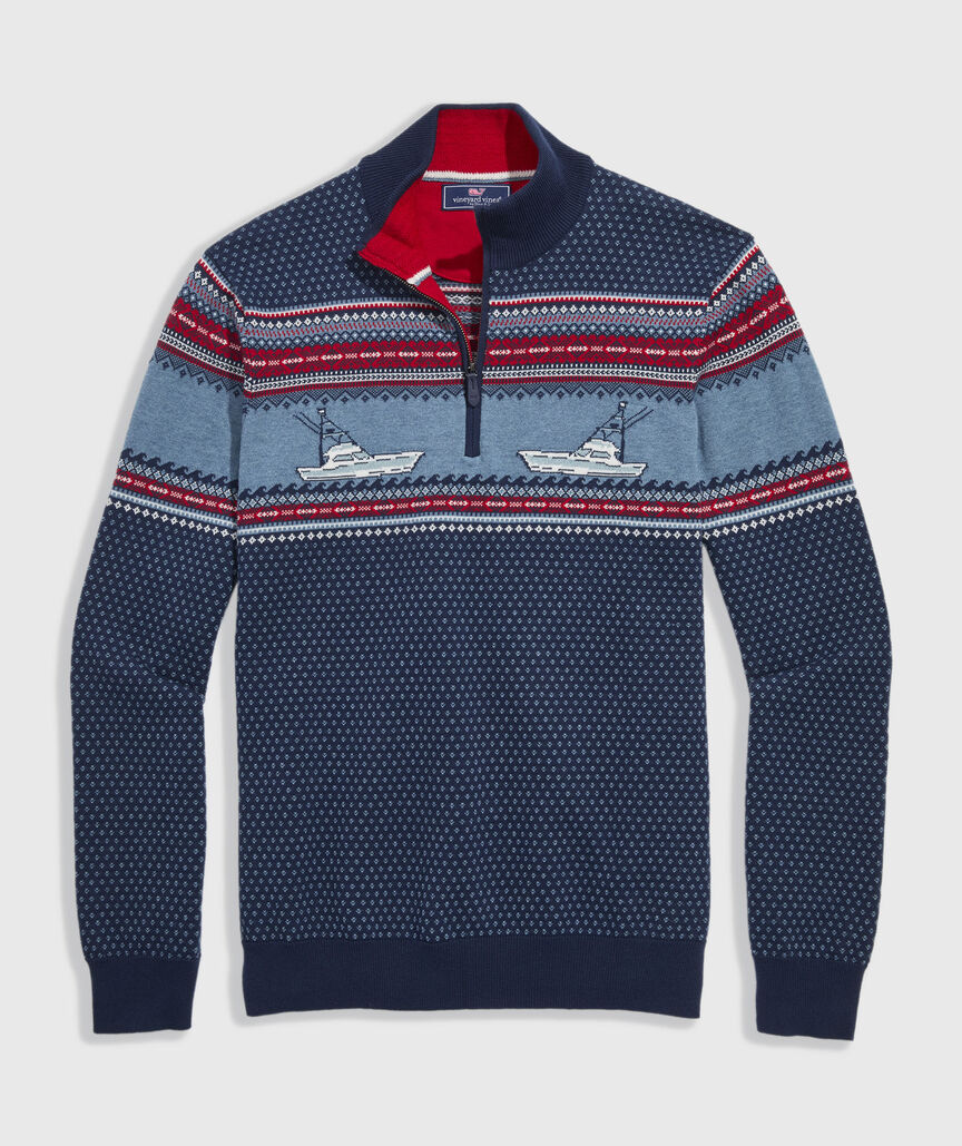 Fishing Fair Isle Quarter-Zip
