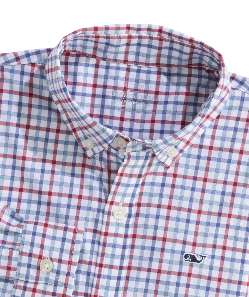 OUTLET Boys' Performance Nylon Check Shirt