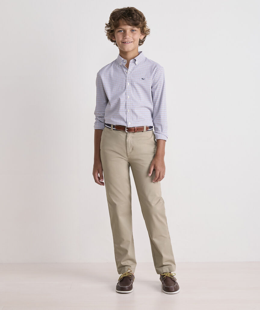 Boys' Performance Cotton Wauwinet Tattersall Shirt