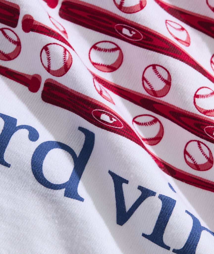 Boys' Baseball Flag Short-Sleeve Pocket Tee