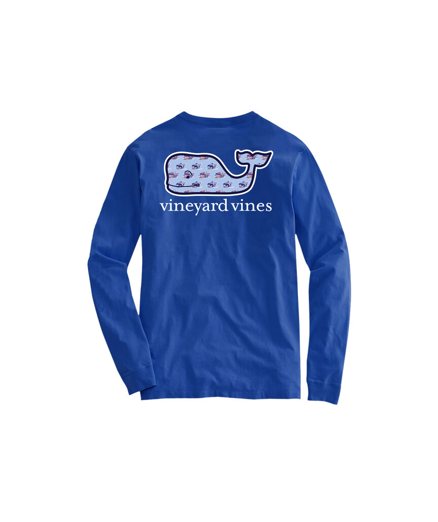 OUTLET Boys' Winter Sports Whale Long-Sleeve Pocket Tee