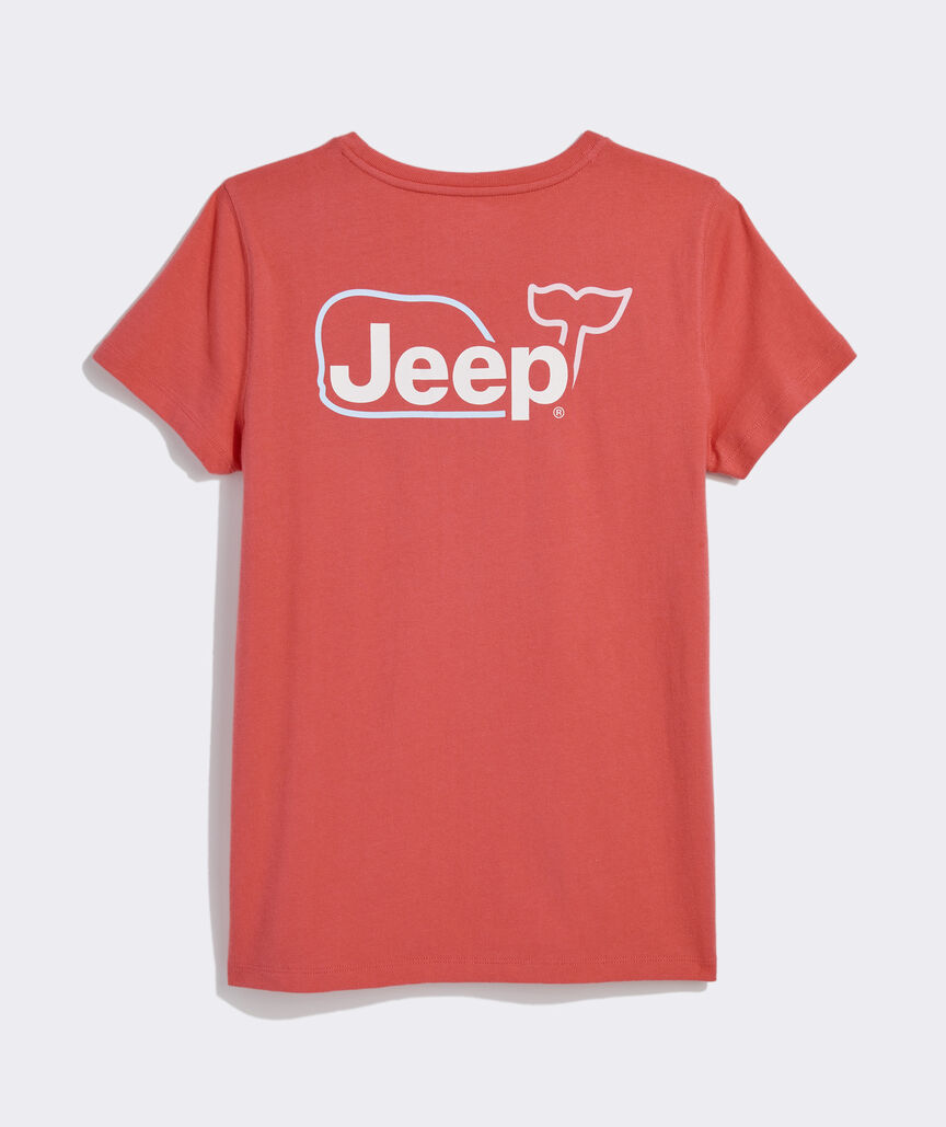 Jeep Collection Women's Whale Short-Sleeve Pocket Tee
