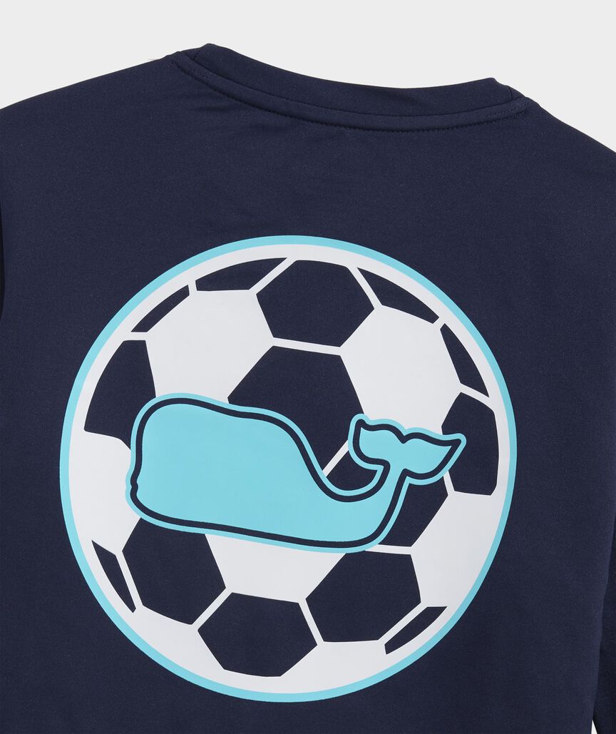 Boys' Performance Soccer Whale Dot Long-Sleeve Harbor Sun Tee