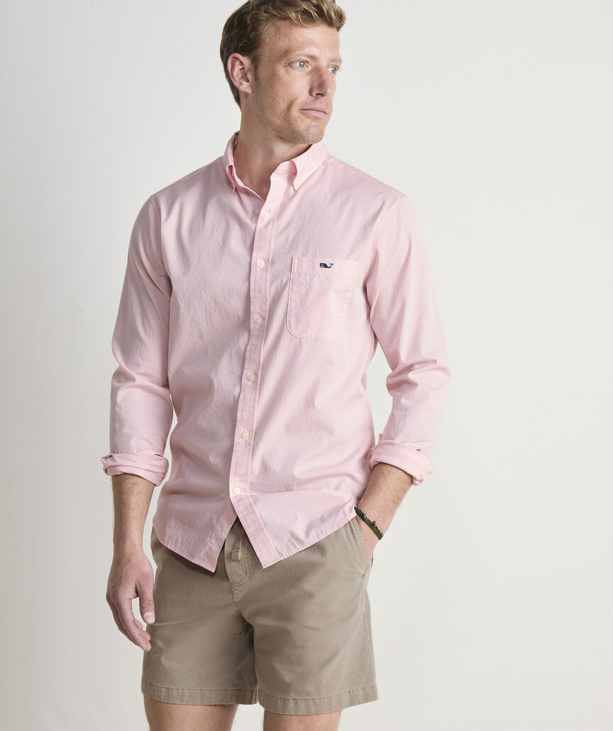 Shoreline Solid Perfect Wash Poplin Shirt
