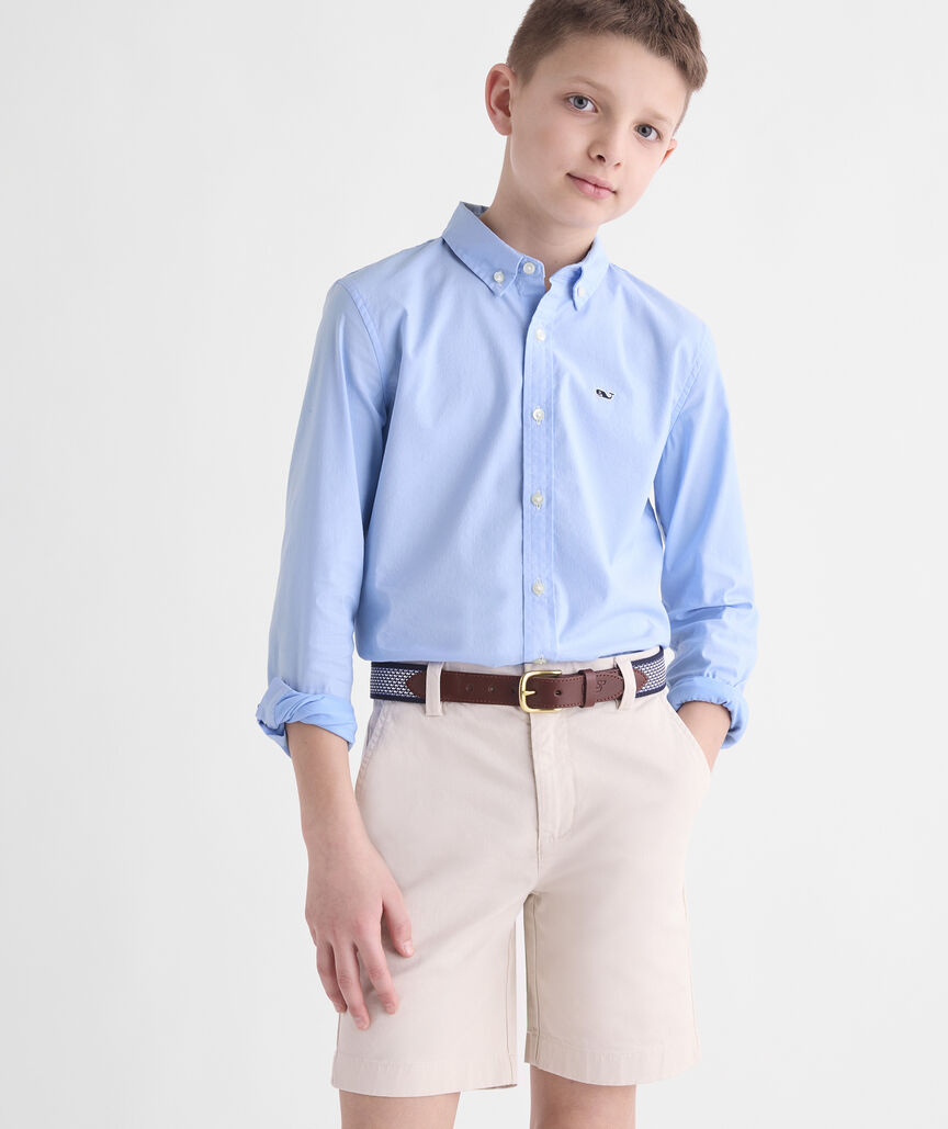 Boys' Performance Cotton Breakwater Solid Shirt