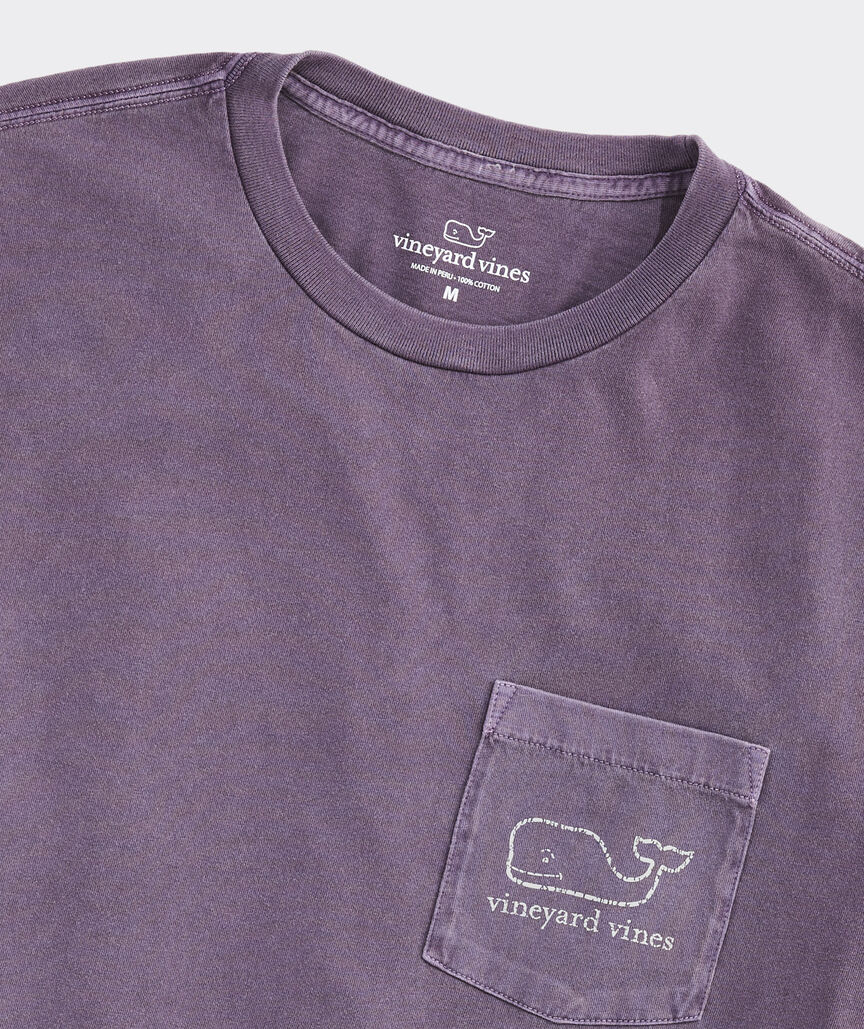 Garment-Dyed Vintage Whale Long-Sleeve Pocket Tee