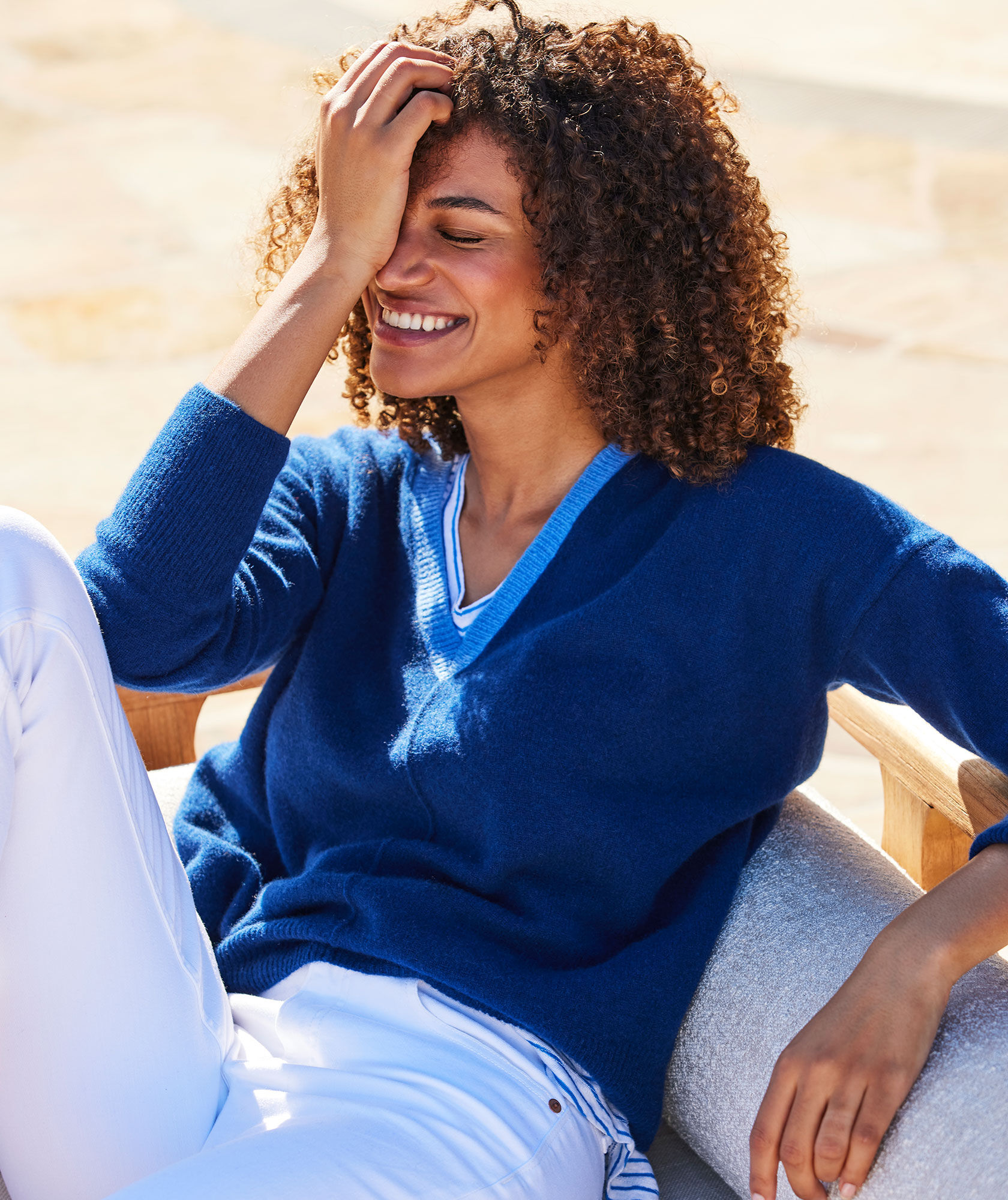 Shop Seaspun Cashmere Pop V-Neck 